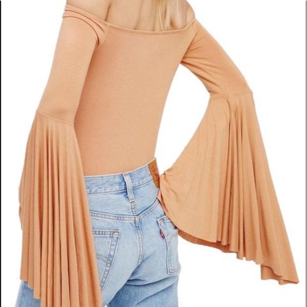 Free People Wide Sleeve We The Free Birds Of Paradise Top Size Small - Picture 3 of 5